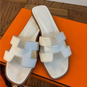 Hermes Oran Sandals Size 38